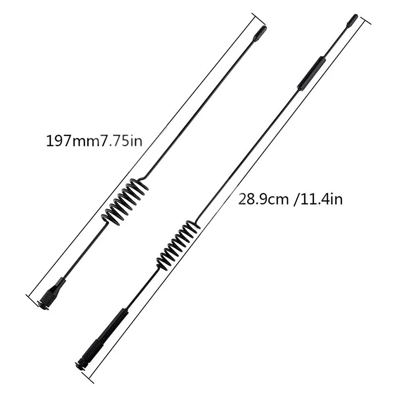 BOFF-1 10 Escala RC Crawler Antena de metal de 11,4 polegadas e 6,3 polegadas, acessórios de decoração para Traxxas TRX-4 D90 Axial SCX10 90046