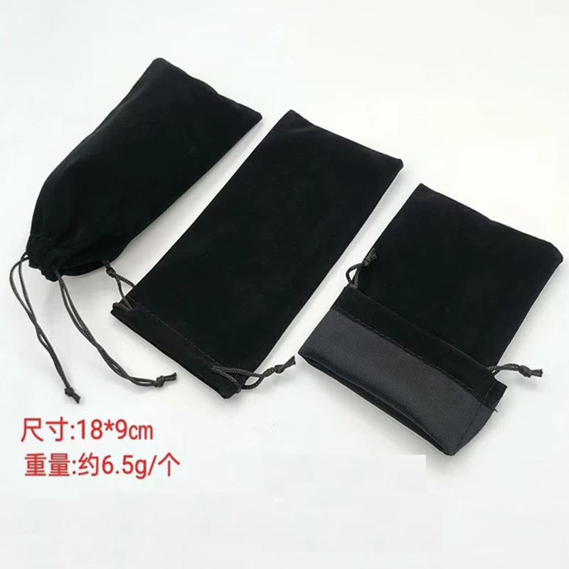 50 100pcs Custom Logo Free 18x9cm Customized Eye Glasses Cellphone Bag Case Cleaning Velvet Sunglasses Pouch Soft Eyewear