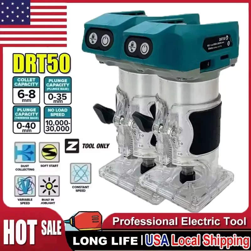 

Беспроводной триммер Makita DRT50, аккумуляторный фрезерный станок, бесщеточный инструмент для штробления, фрезерования и гравировки по дереву