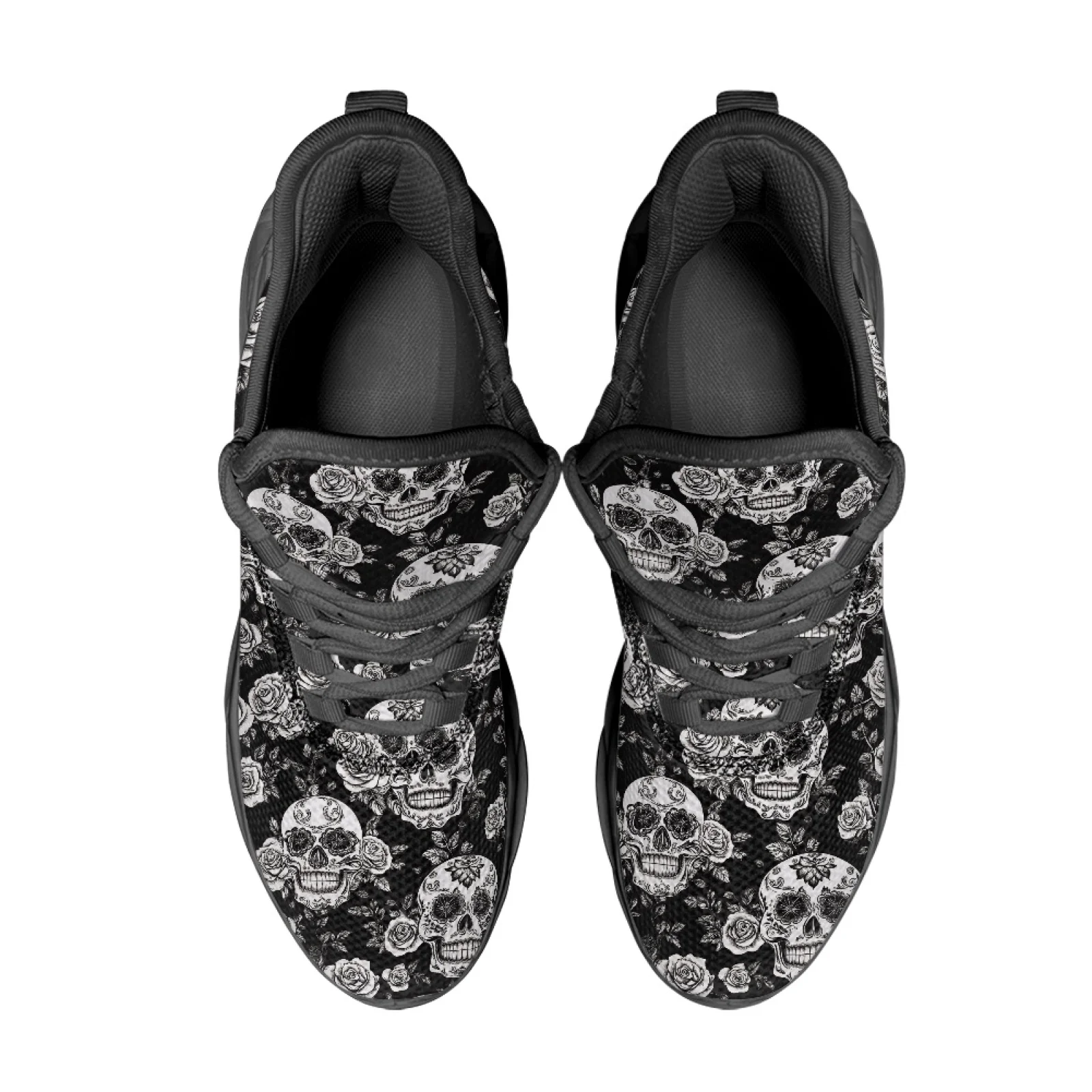 PENSTROLL Skull Rose Lightweight Athletic Sneakers Men's Sneakers Running Shoes for Sport Non Slip Running Blade Sneakers