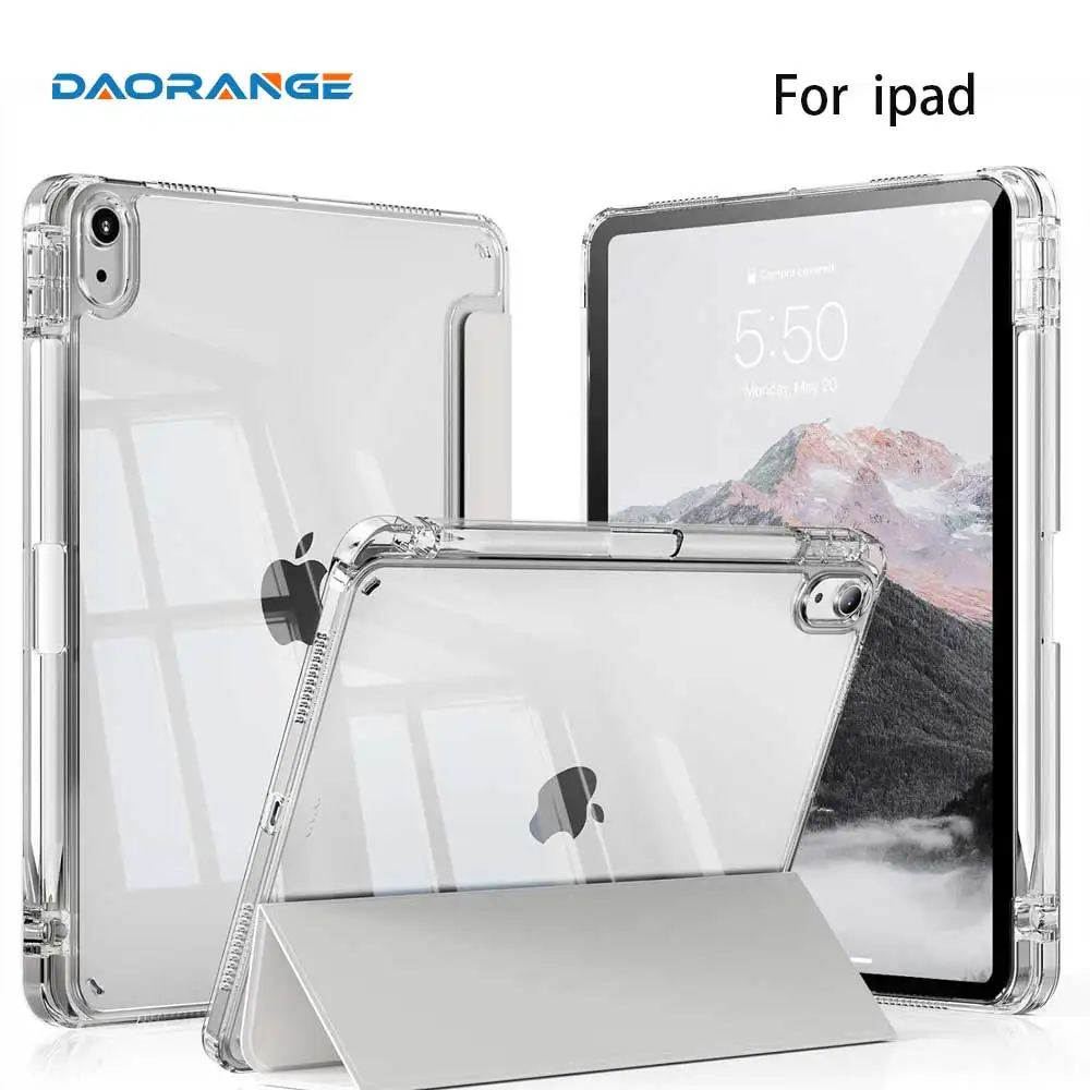 

Прозрачный чехол для iPad 11th A16 10th для iPad Pro 13 11 m5 m4 m3 12.9 Air 11 13 m2 m3 Air4 5 Pro 11 с держателем для карандашей