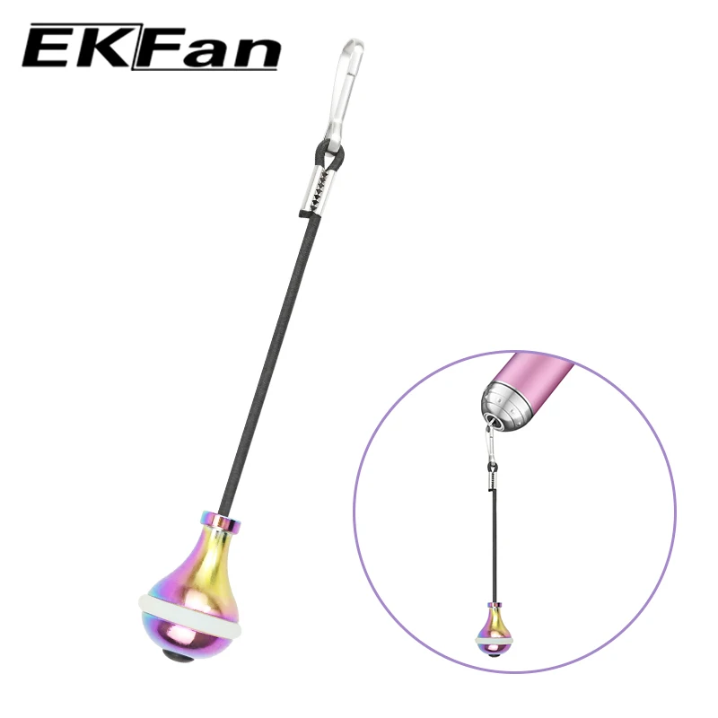 EKFan Fishing rod lost rope pendant Tail plug missed pendant Pure copper With elastic lanyard fishing tools