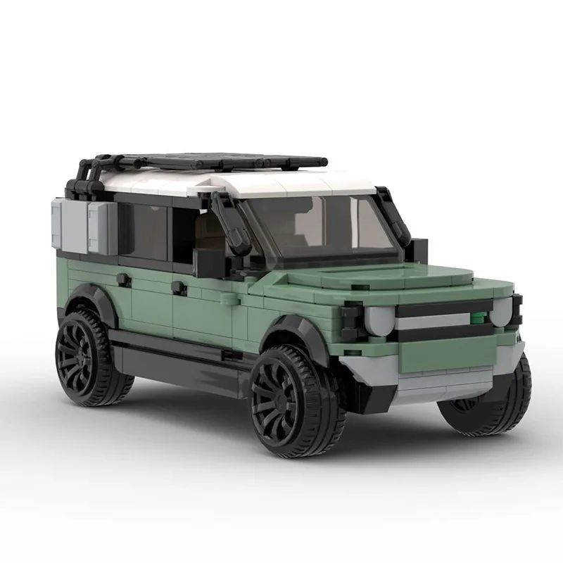 Quente larejado rovered defender 110 p400 suv blocos de construção de carro fora de estrada veículo de corrida modelo tijolos quebra-cabeças brinquedos presente para meninos criança