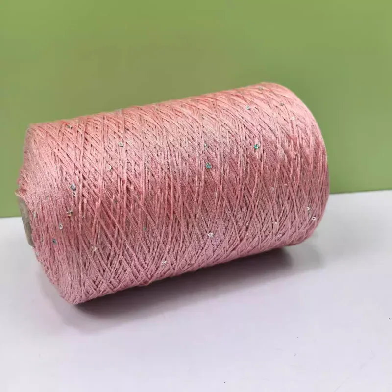 

Glitter Bead Silk Lace Thread Glitter Mulberry Silk Cotton Thread Soft Silky Spring/summer DIY Hand-woven Thread 500g/Roll