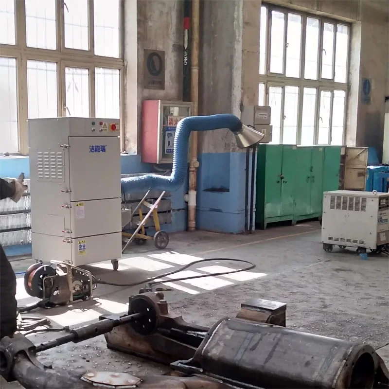 Pulse jet cleaning dust collector system and food processing woodworking dust collector