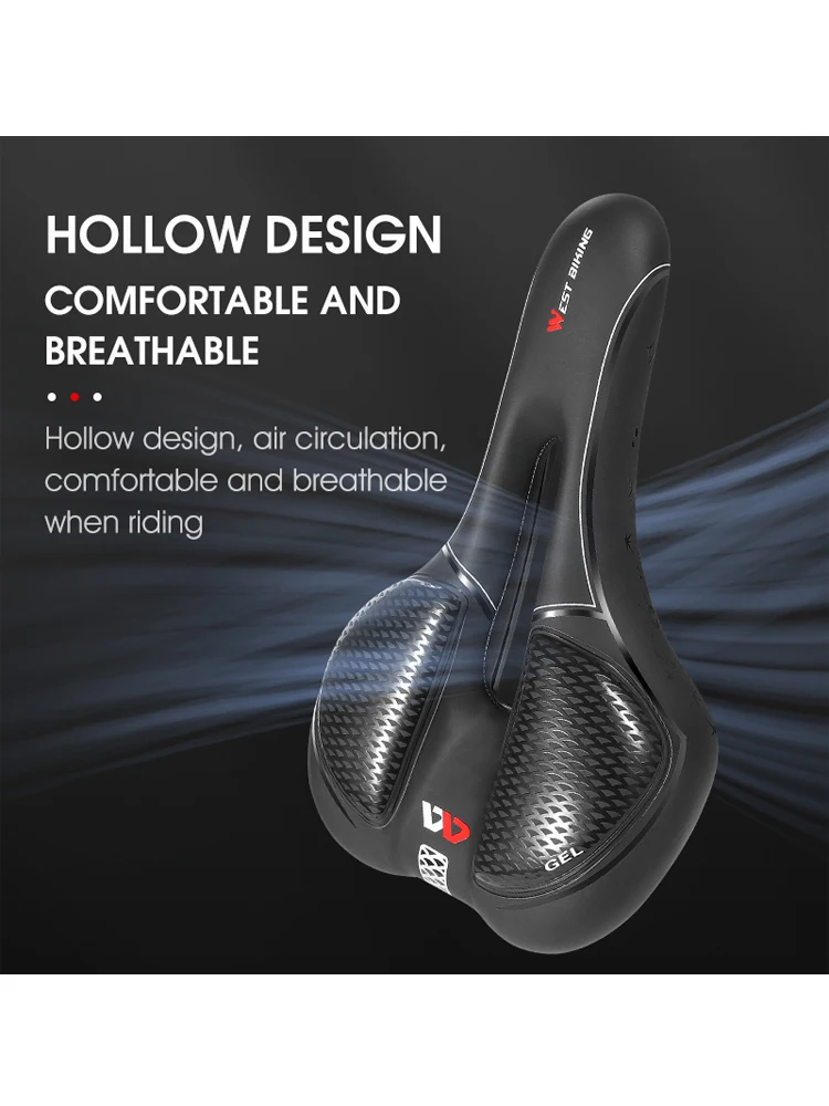 AliExpress West Biking WEST BIKING Bicycle Saddle MTB Road Bike Seat Mountain Bike Racing Saddle PU Breathable Soft Cycling Seat Ergonomic Cushion