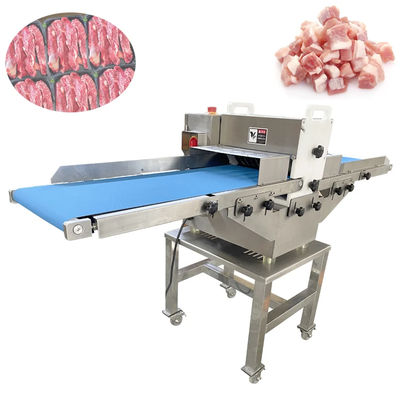 

Meat Slicer Machine Chicken Cube Cutting Machine Beef Strip Frozen Meat Cutter Dicer Processing Machinery
