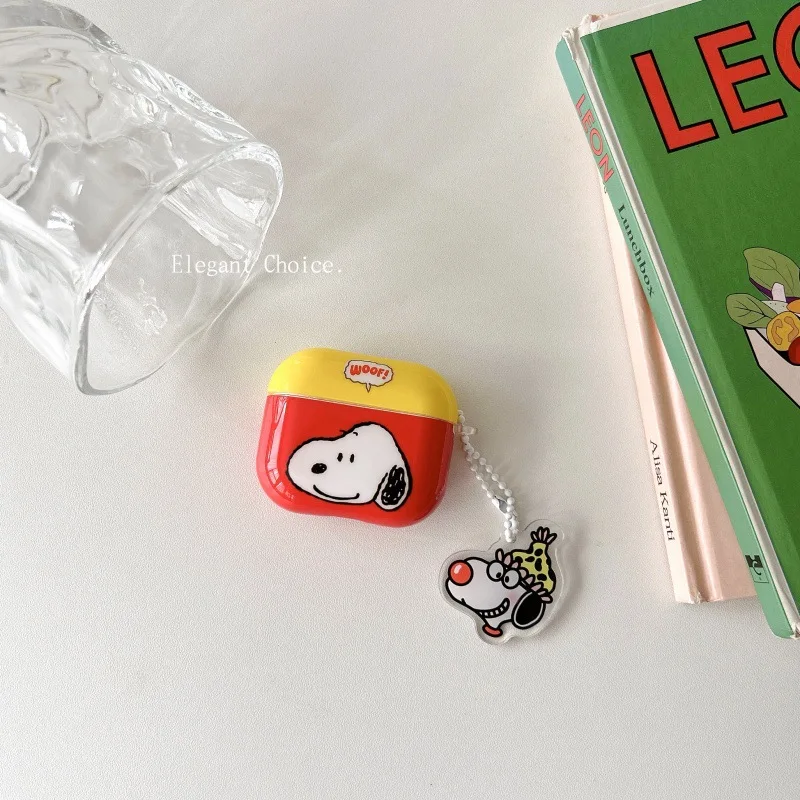 Voor Airpods 4 Case 2024, Snoopy Zachte TPU Beschermende Schokbestendige Oortelefoon Cover Voor Airpod 4 Case/Airpods Pro 2 Case Met Sleutelhanger