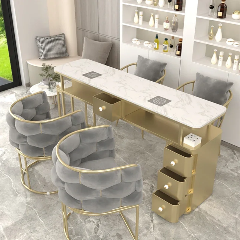 

Customizable Stand Rest Nail Table Workstation Desk Yoocel Nordic Nail Table Cabinets Powder Tavolo