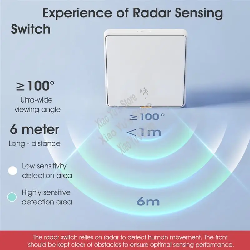 

Умный выключатель света Tuya Zigbee 3.0 с радарной кнопкой управления через приложение 6 м, белый-BCBW