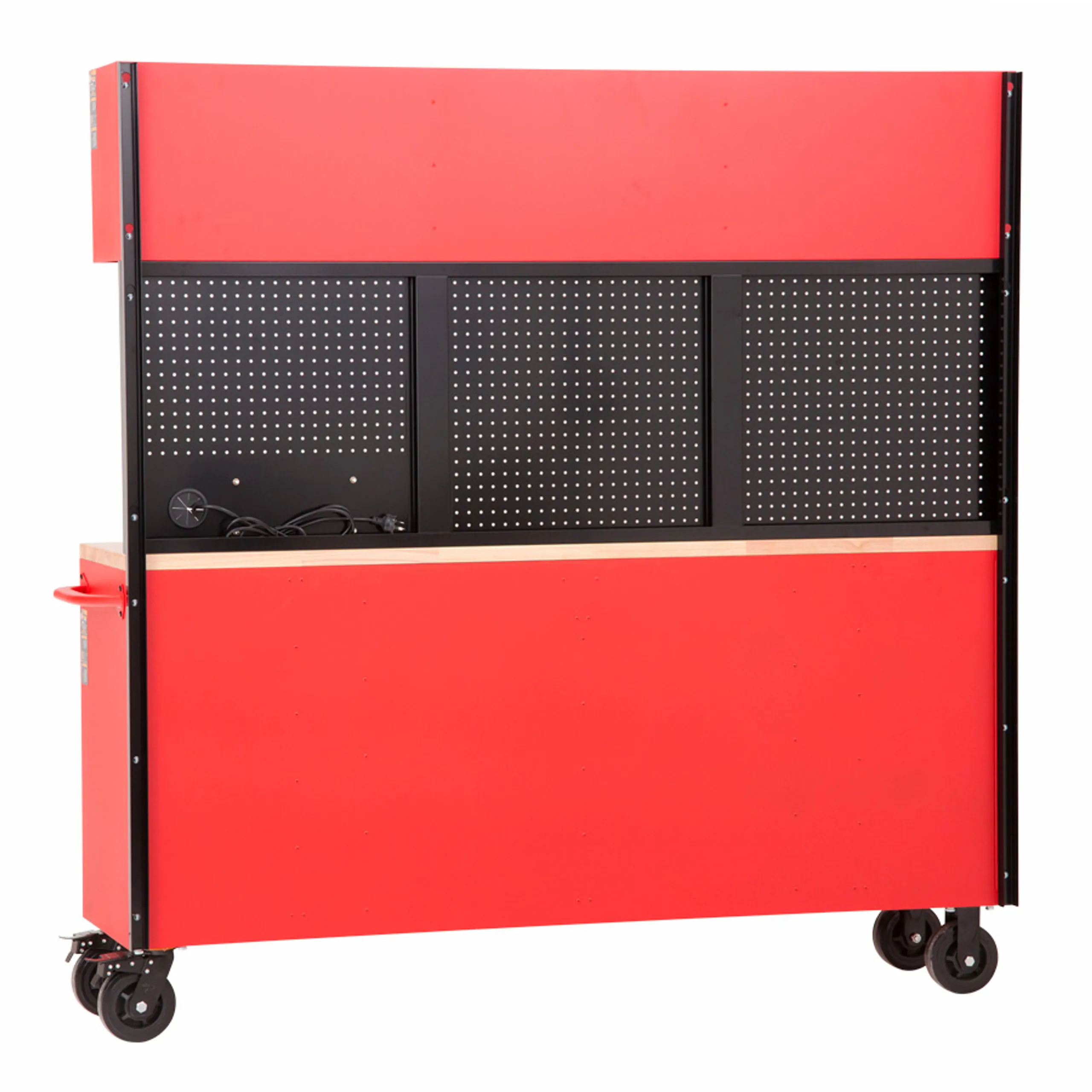 Large Tool Cabinet with Wall Box 70-inch Tool Cart Storage Rolling Tools Organization Box Wall Tool Panel with Nail Plate