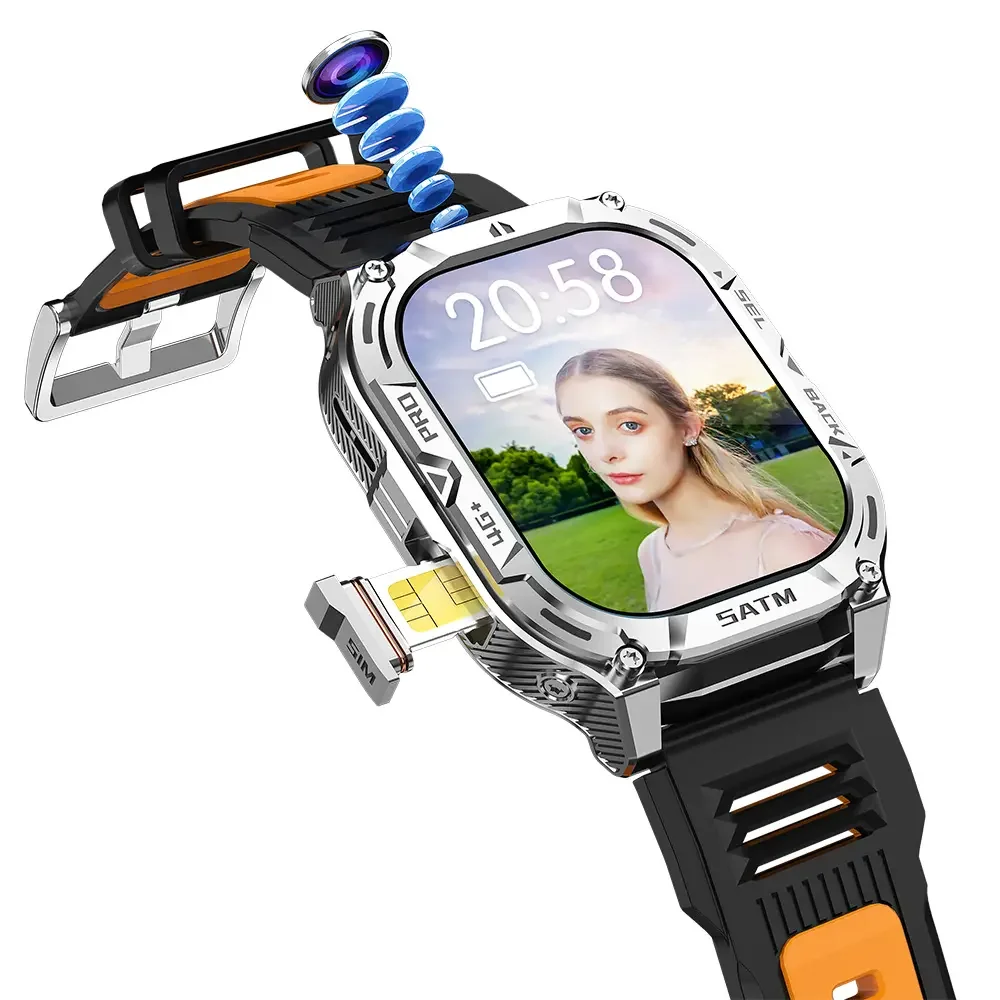 

Top Android 4G Smartwatch AMOLED HD Video Call WIFI GPS APP Market NFC IP67 Men Watches Sim Card B25 Smart Watch for Sport