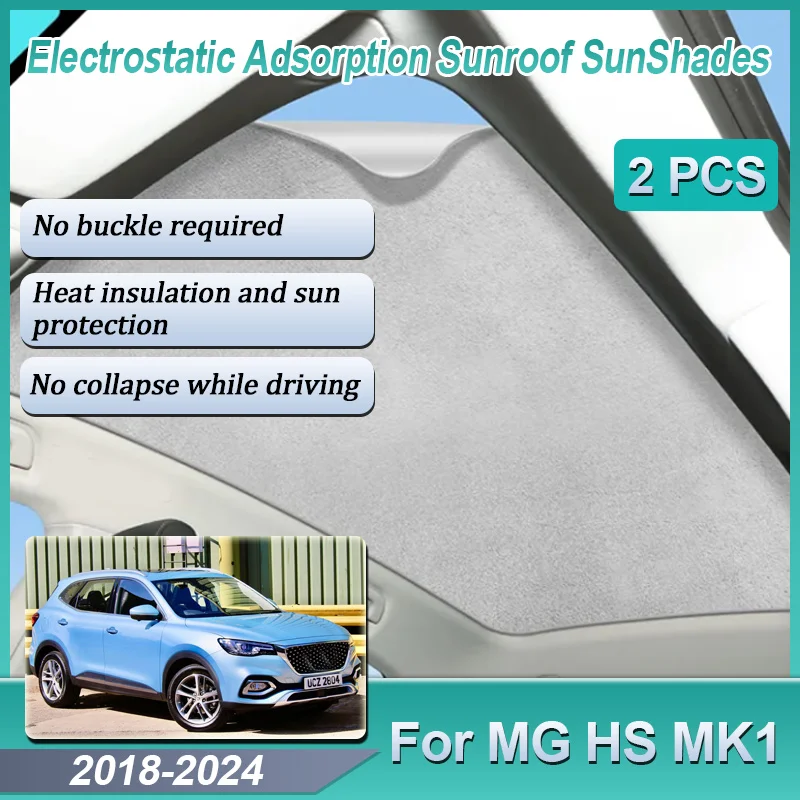 

Аксессуары для MG HS AS23 EHS MK1 2018-2024, автомобильная защита от солнца, электростатическая адсорбция, солнцезащитный козырек на крышу, аксессуары для защиты от ультрафиолета