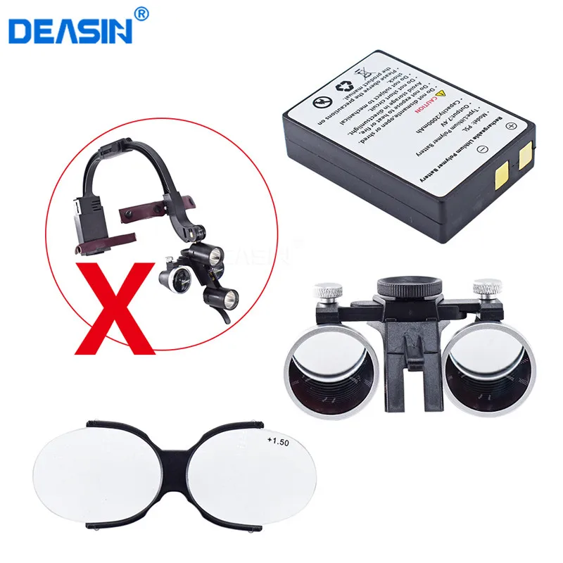 

Accessories Spare parts for Dental LED Headlight Binocular Loupes 2.5X/3.5X 5W Dentist Surgical Headlamp Dentistry Magnifier