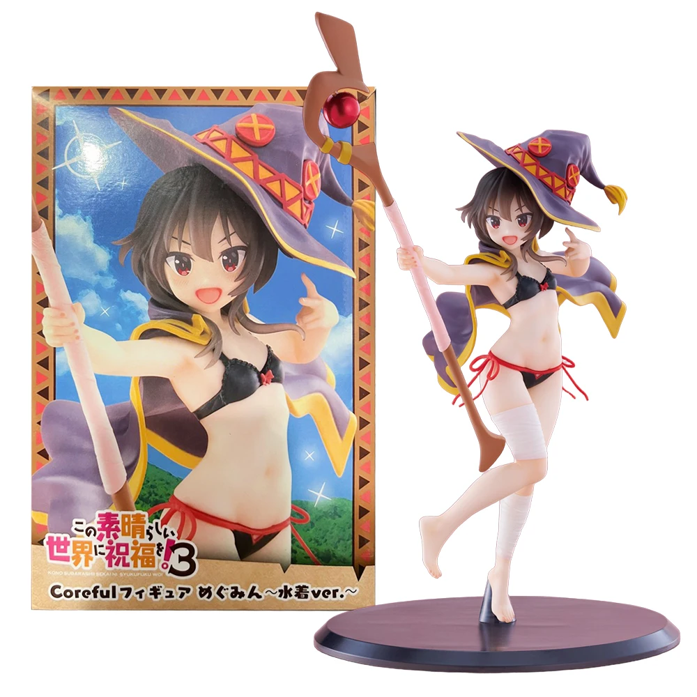 18CM Anime Kono Subarashii Sekai ni Shukufuku o! Megumin Figure Swimsuit Style Standing Model Toy Doll Aciton Figure PVC