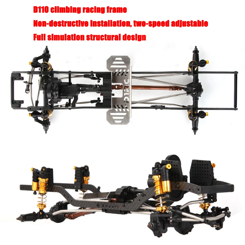 D110 Climbing Car Non-destructive Modified Frame Competition-specific Racing Frame for 1/10 RC Crawler Car Traxxas RC4WD D110