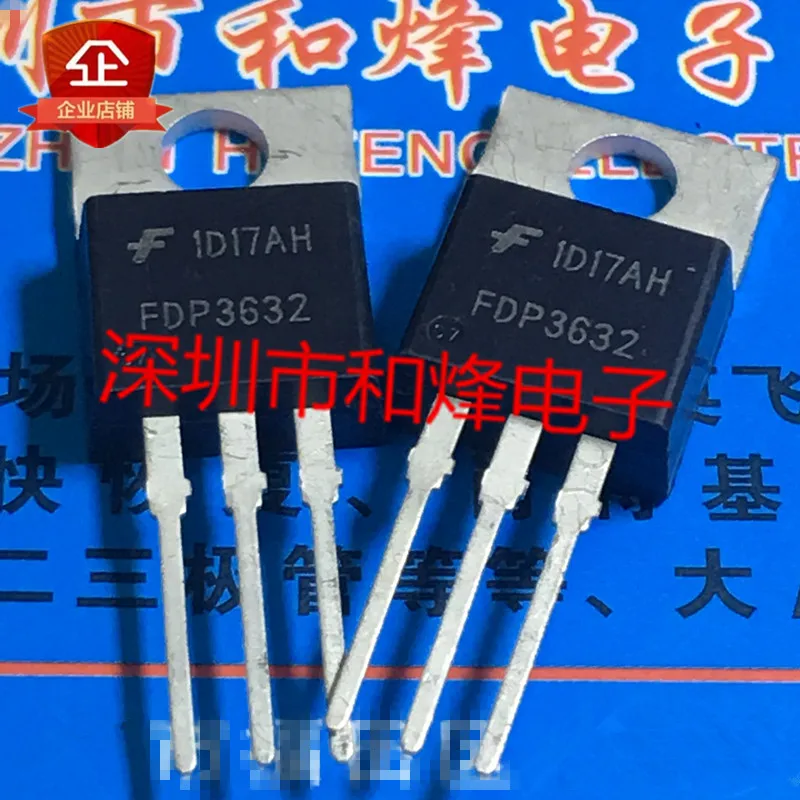 5 pieces FDP3632  TO-220 100V 80A