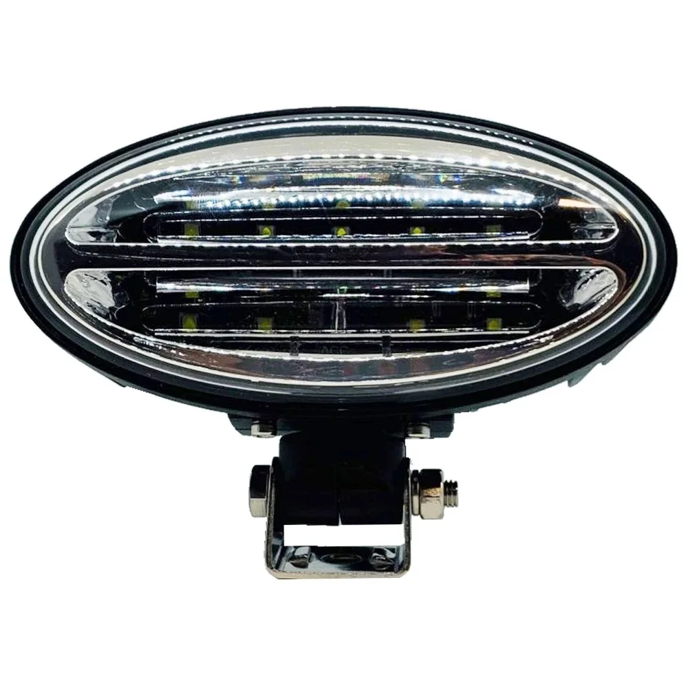 Oval LED Light Tractor for John Deere Case IH Combines 45W 6.7 Inch 12V 24V