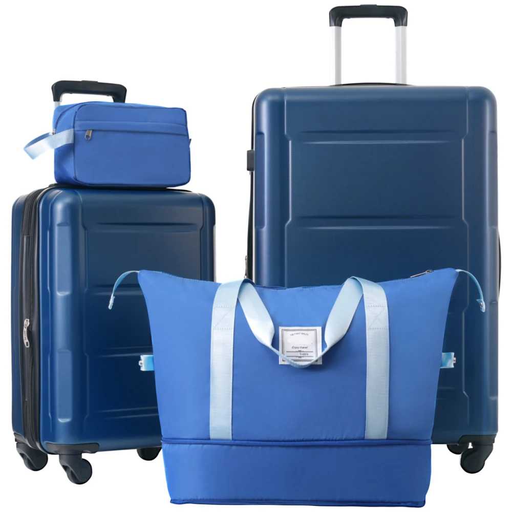 

2Pcs ABS Expandable Luggage Set Lightweight Spinner Wheels TSA Lock 20"+28" Travel Suitcase
