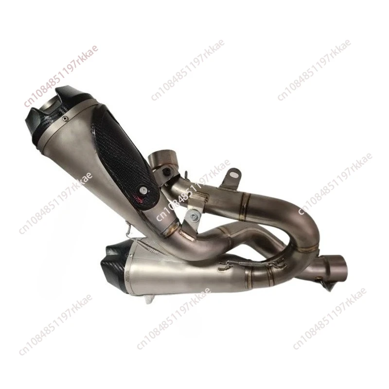 The front and middle section of the motorcycle exhaust pipe is suitable for