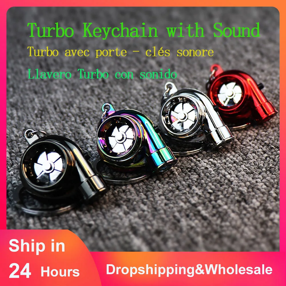 

Car Turbo Keychain Metal Keyring Sound Turbo Key Sleeve Bearing Spinning Model Turbine Turbo Ring Key Turbo Shaped