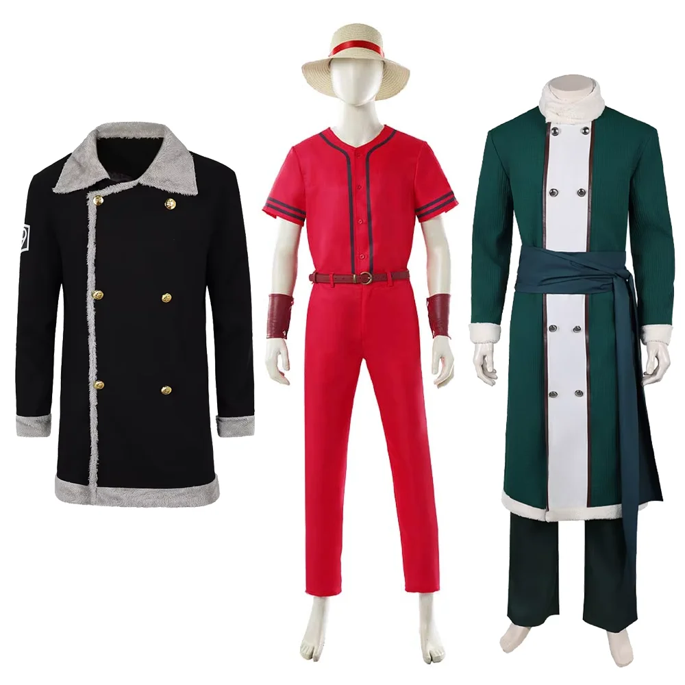 Disfraz de Zorro de Sanji para Adultos, Chaqueta Negra, Traje Clásico de Pirata, Disfraz de Fantasía para Halloween y Carnaval