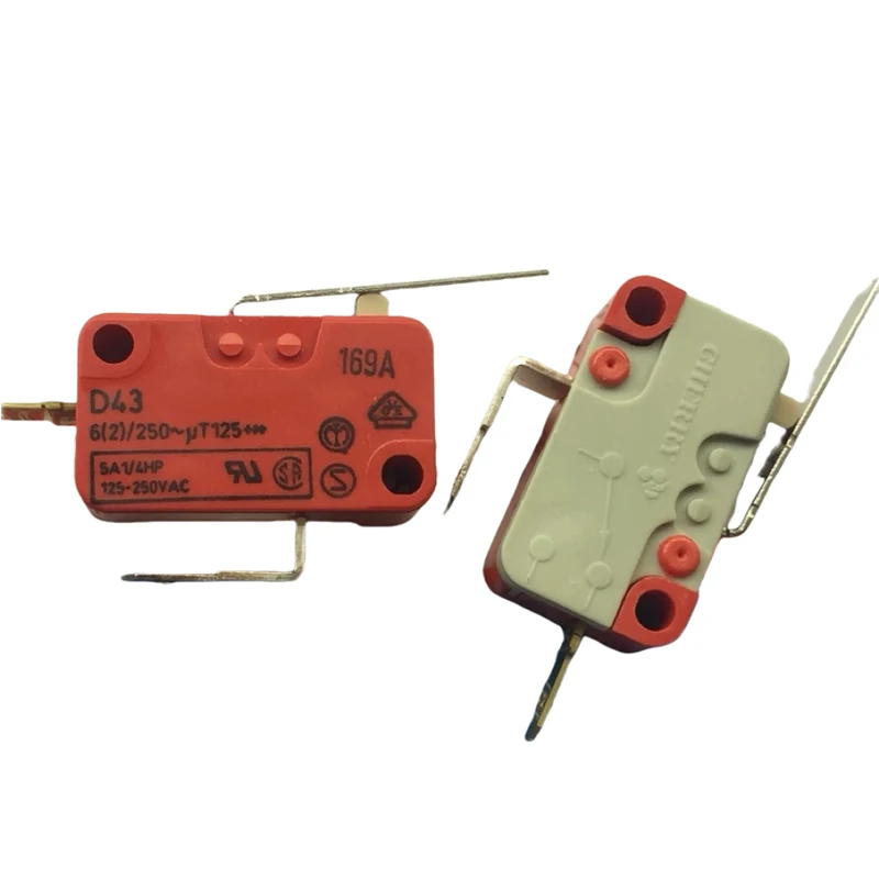 1PCS/LOTS Germany CHERRY D43H Microswitch Reset Limit Travel Straight Handle 2 Legs 6A250V
