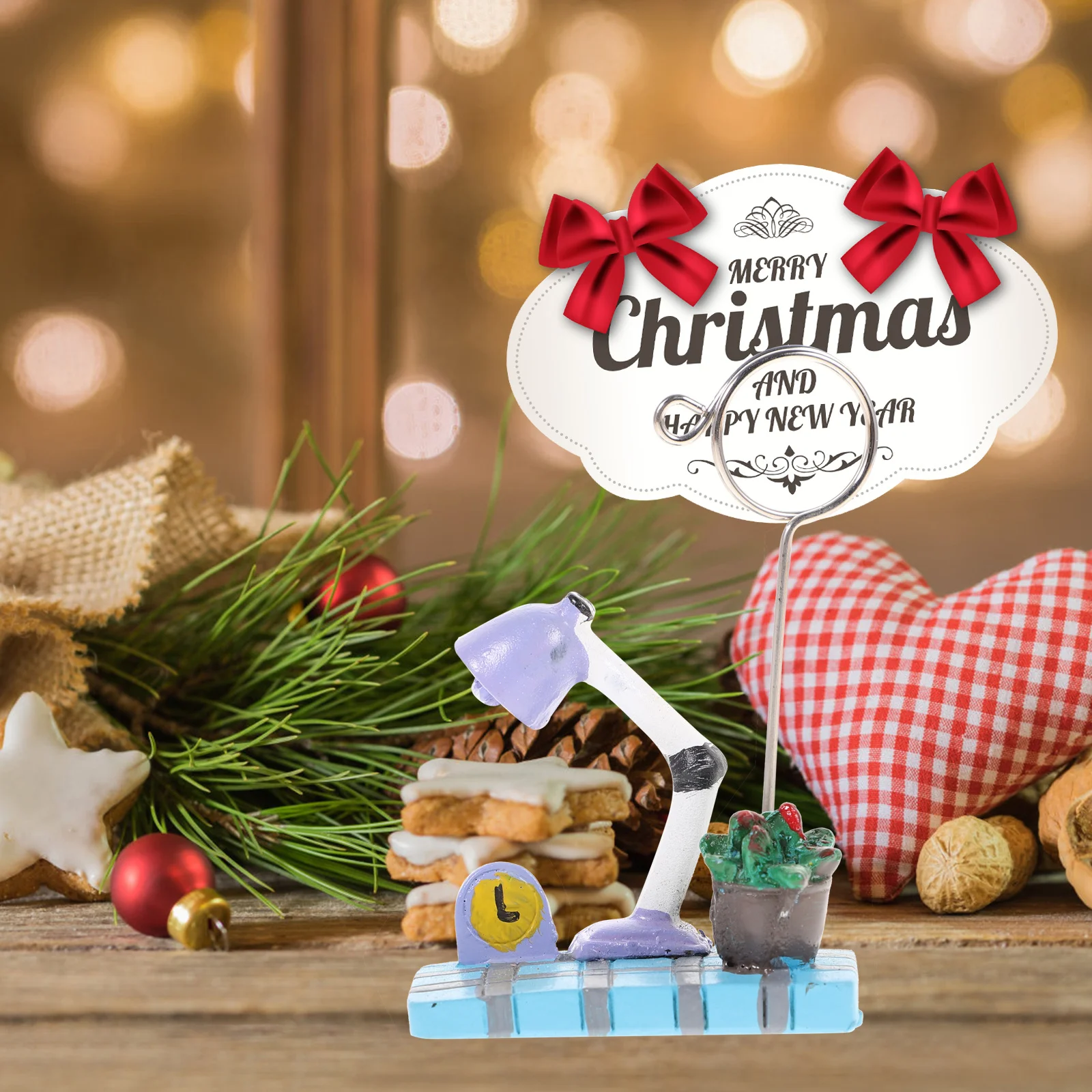 

Succulent Plants Microlandschaft Memo Clips Decorative Desktop Photo Holder Stand Desktop Note Clip for Office Home