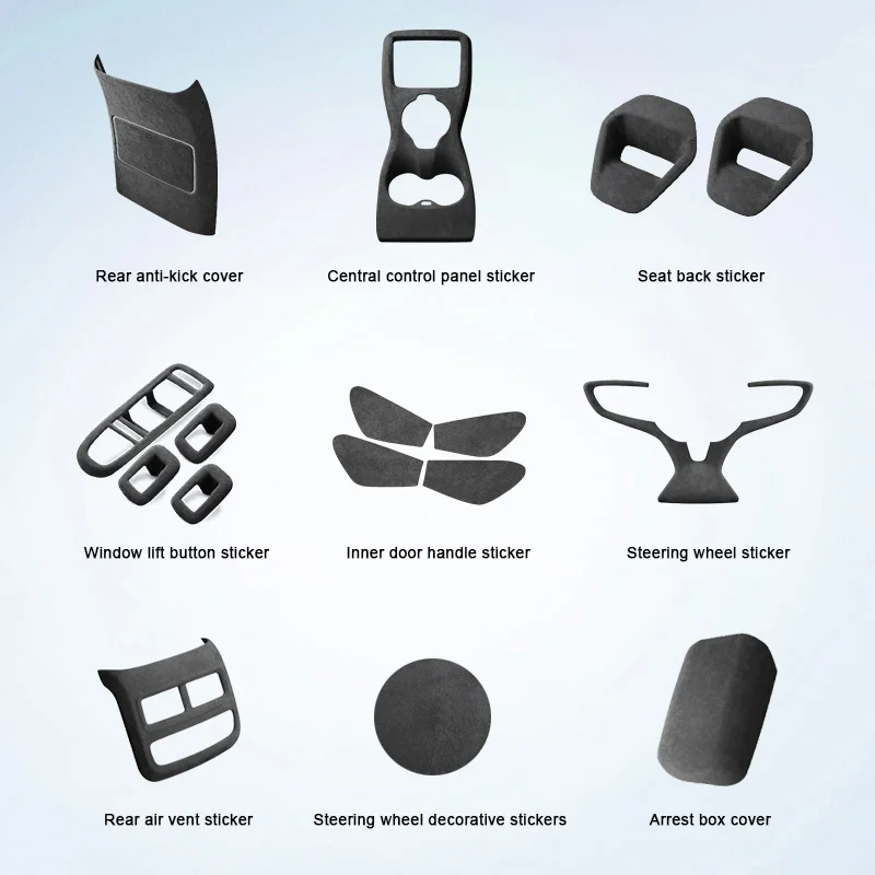 

For BYD Seal u EV Dmi 2022 2023 2024 Suede Interior Accessories Car Center Console Gear Shift Panel Trim Cover Air Outlet Frame