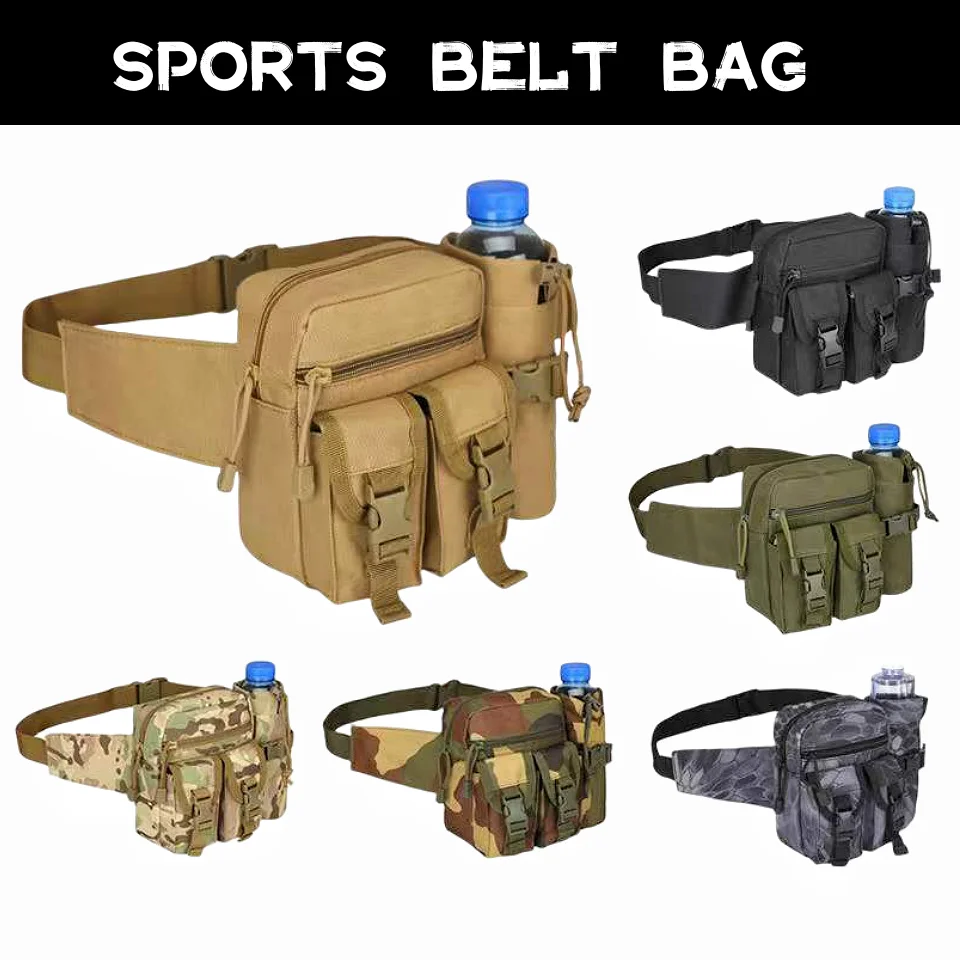 

Men's Tactical Casual Fanny Waterproof Pouch Waist Bag Packs Outdoor Military Bag Hunting Bags Tactical Wallet Waist Packs