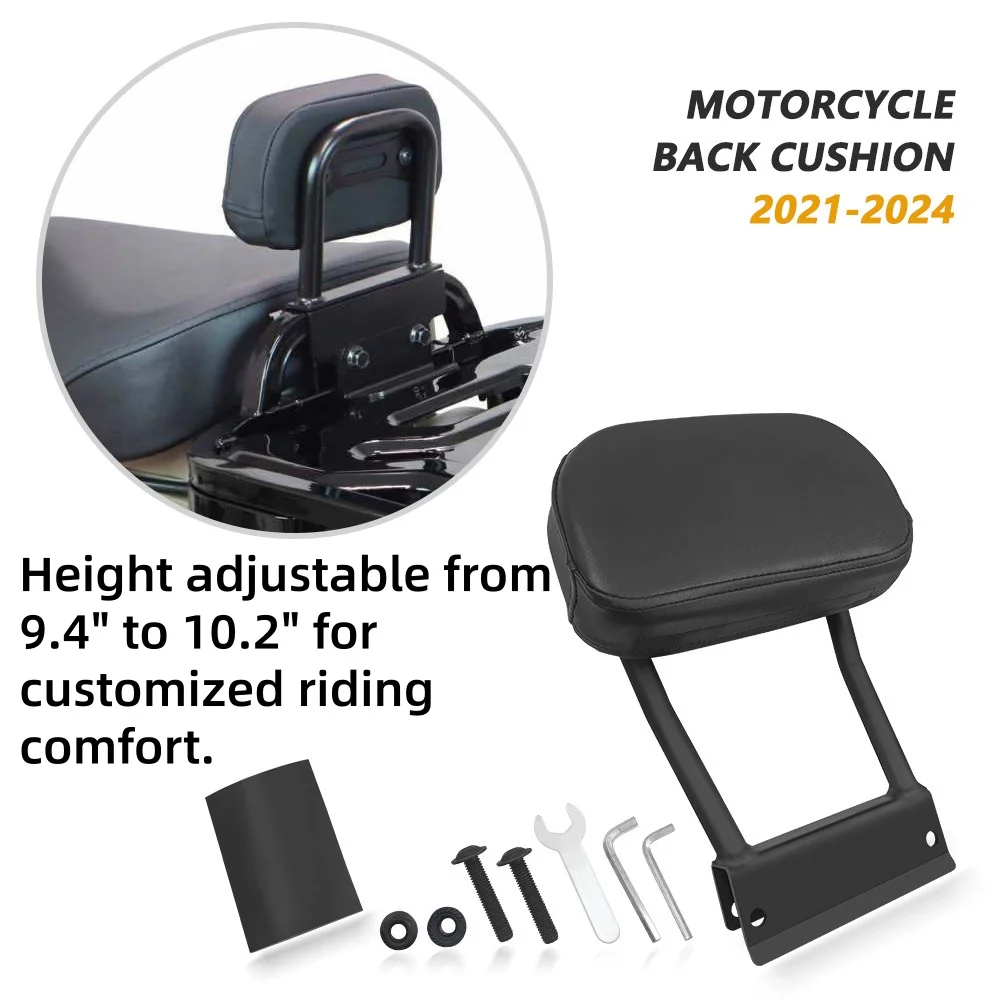 For Honda CT125 2021-2024 rear backrest with support bracket, durable motorcycle retrofit assembly with installation tools