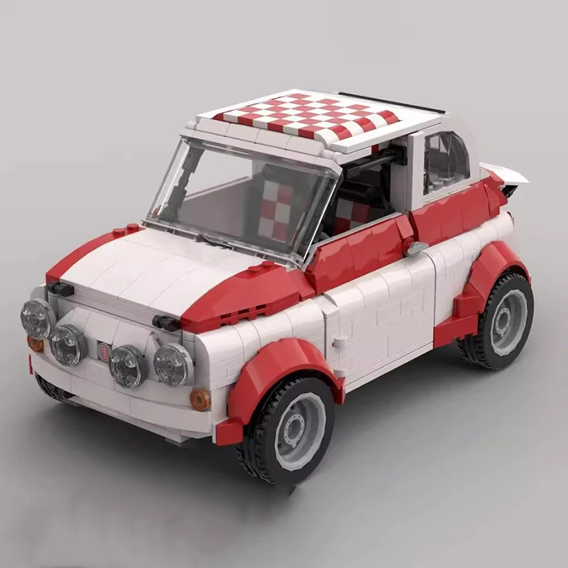 

MOC ICONS Technical Creative Expert Abarth 595 SS Racing Car Sets Based on Fiat 500 10271 Building Blocks Kid Toys New Year Gift