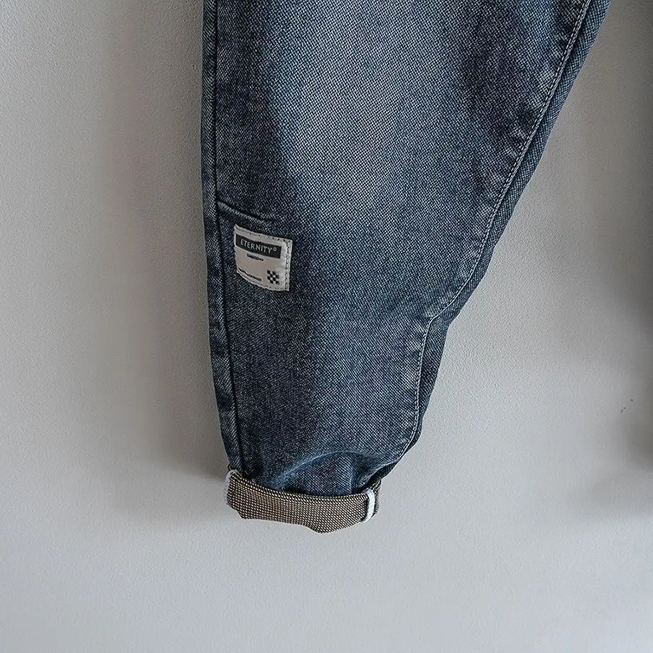 New Arrival Loose Denim Jeans for Men Elasticity Drawstring Cowboy Casual Spring Autumn Designer Men\'s Jeans Punk Harem Pants
