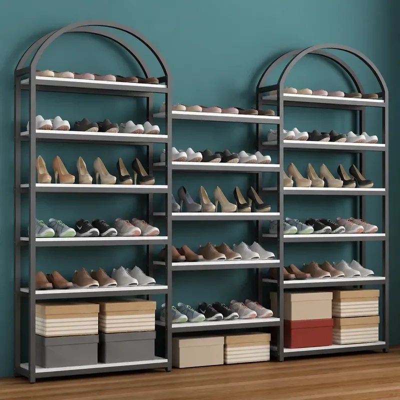 Multi Layer Display Shelf for Cosmetics Beauty Store Products and Shoe Rack Storage Organizer Cabinet
