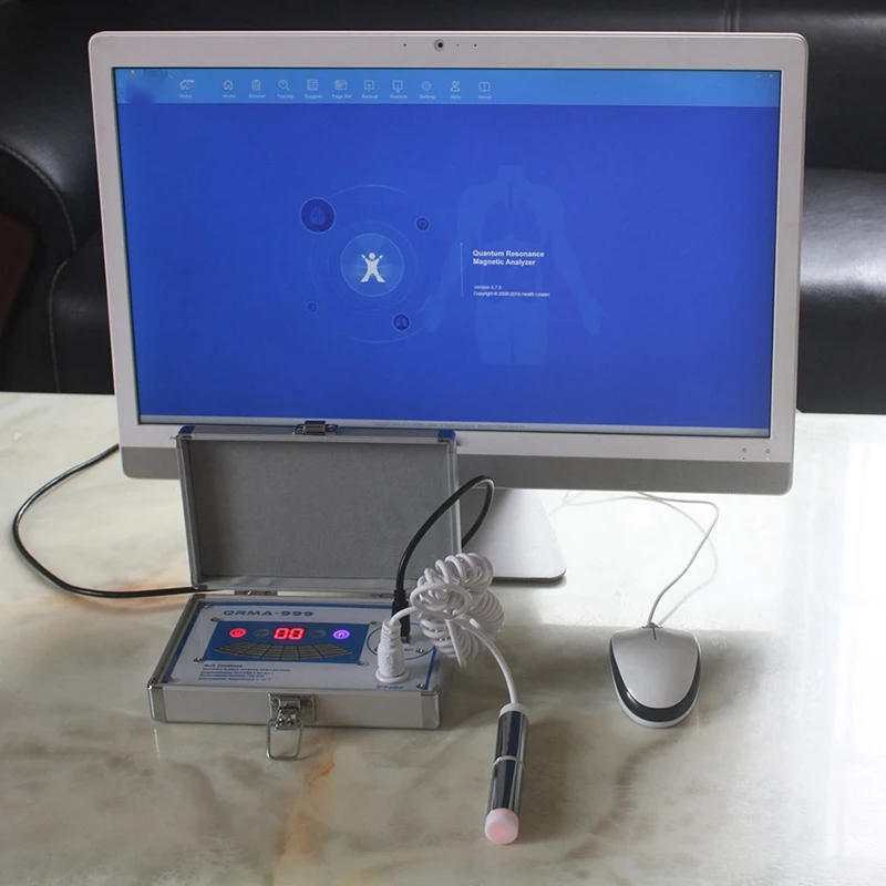 QRMA-999マグネティックスケジューリンアナライザー、クォンタムヘルスアナライザー、フルボディアナライザー、チェックセット、54レポートに示すように、新しい