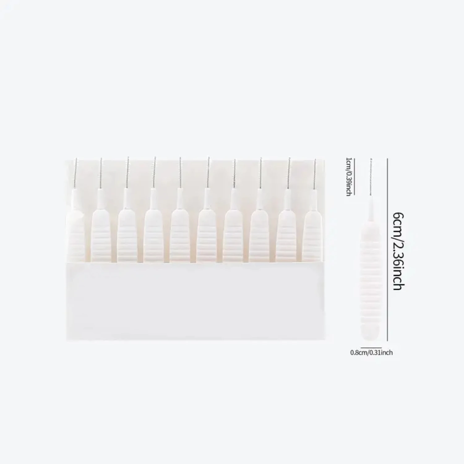 10pcs White Mobile Phone Cleaning Brush