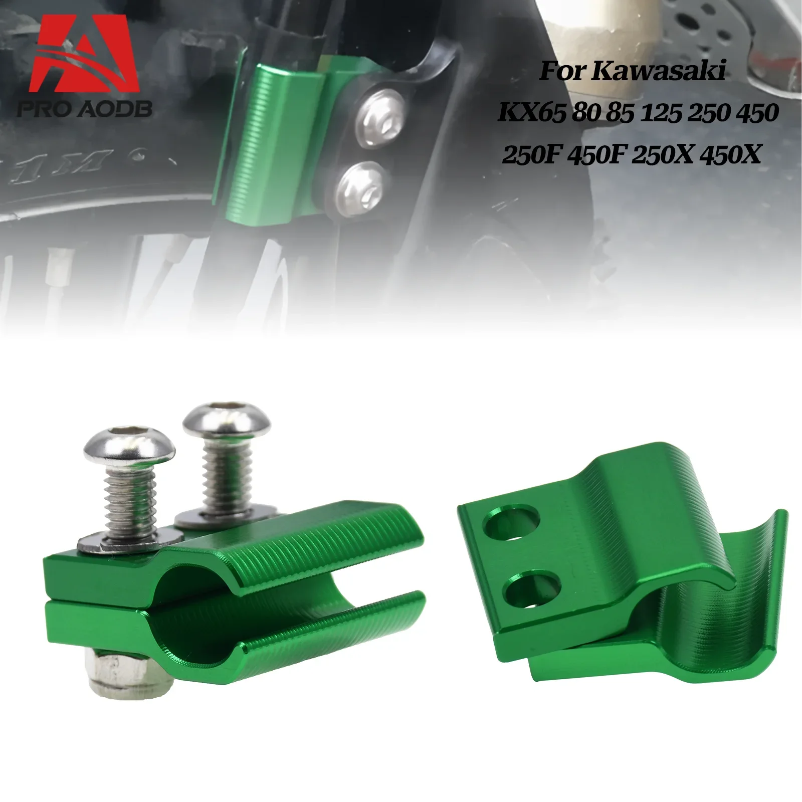 For KAWASAKI KX450 KX250 KX100 KX85 KX 250 F 450X Motorcycle Clamping Line Motorcycle Aluminum Front Brake Hose Clamp Holder