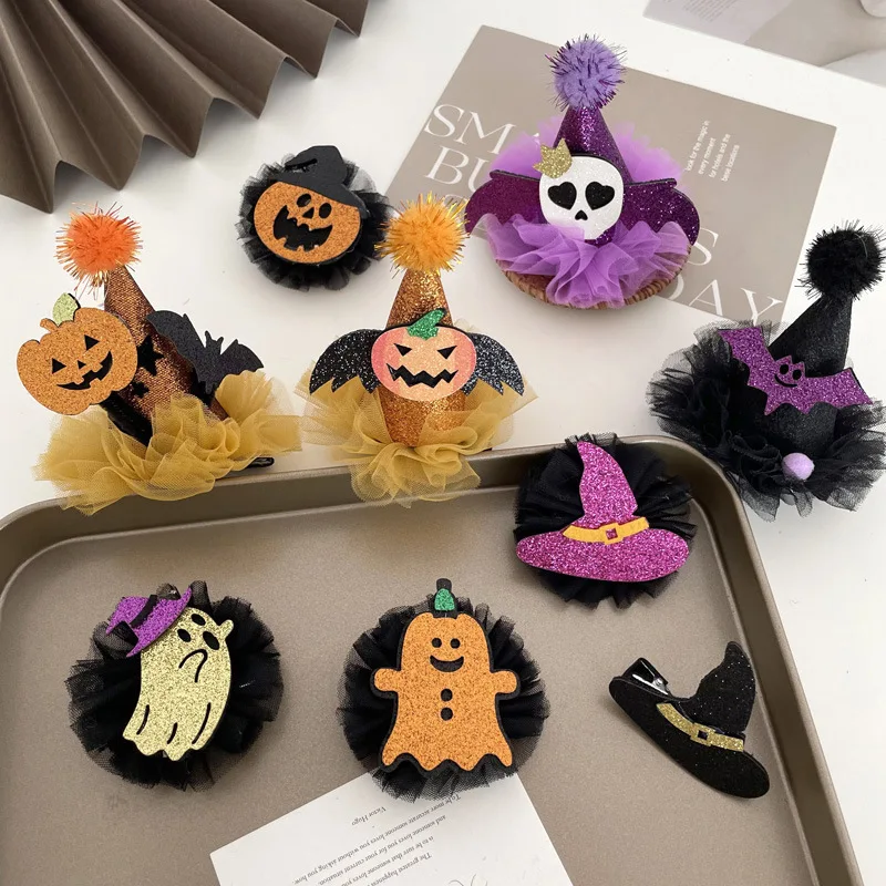 

2025 New Halloween Headgear Funny Creative Hair Clip Pumpkin Hairpins Cos Party Props Children Adult Hair Accessories
