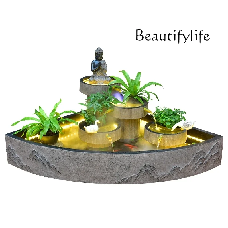 

LX49Courtyard Balcony Garden Fish Pond Fountain Landscaping Outdoor Rockery Waterscape Ornaments Flow Ornament Circulating Water