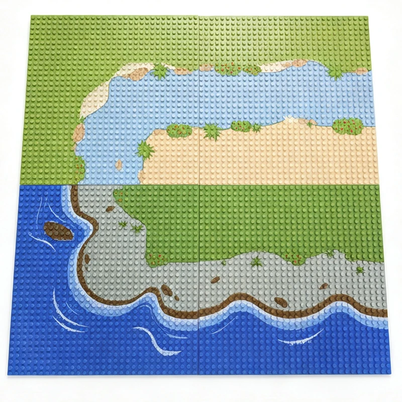 1 pièce Plaque de base 32x32 compatible avec les briques MOC classiques 3811, pièces de construction, accessoires pour plateaux de base thèmes Jungle, Forêt, Océan, jouet pour enfants