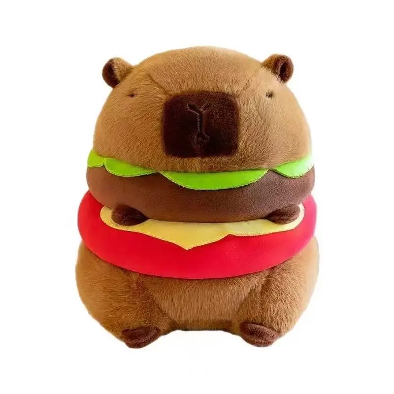 Peluche de Capibara de Hamburgo, Peluche Kawaii, Muñeco de Peluche de Simulación de Capibara, Anime, Lindos Animales de Peluche, Regalo de Peluche Suave, Juguetes para Niños