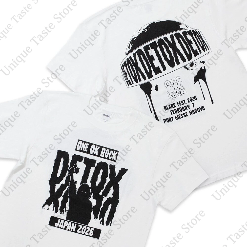 ‌One Ok Rock OOR T Shirt 2026 Concert Fashion Retro Fans T-shirt Harajuku Street Letter Print Top Summer Cotton Short Sleeve Tee