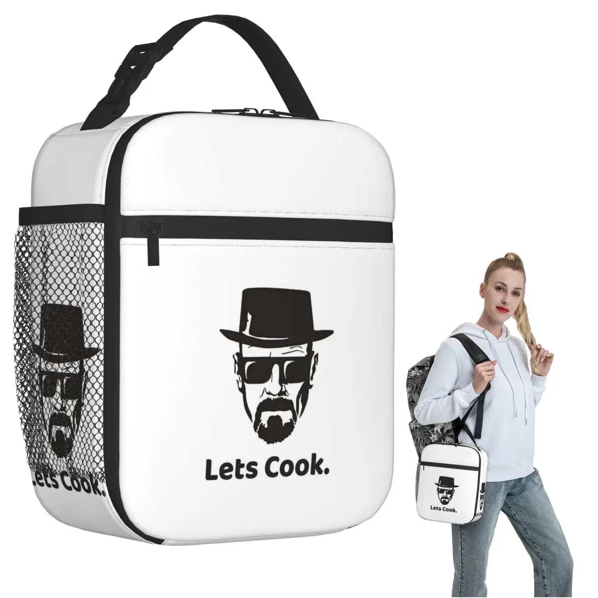 Breaking Bad Heisenberg Insulated Lunch Bag for Women Children Portable Food Boxes Thermal Lunch Box Tote