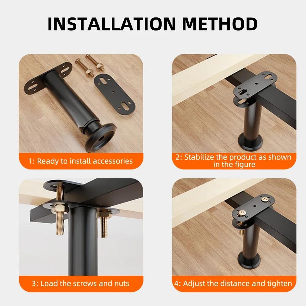 

Утолщенные планки для кровати, опорная ножка, регулируемая планка для кровати, опорная ножка, несущий фиксатор из холоднокатаной стали, ножки кровати