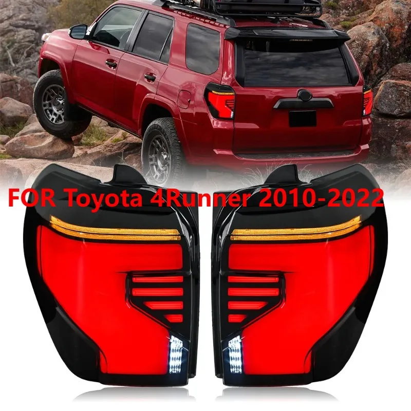 1Pair LED Turn Signal Tail Lights For Toyota 4Runner 2010-2022, Smoke Brake Lamps Assembly Plug and Play