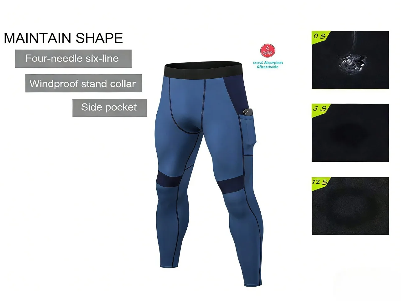 

2 Pcs Mens Sports Compression Leggings Training Athletic Basketball Workout Quick Dry Fitness Running Tights for Male Sportwear