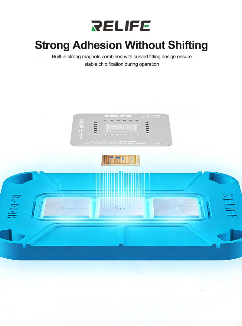 

Магнитный силиконовый коврик RELIFE RL-004R с усиленной изогнутой поверхностью для ремонта процессоров, жестких дисков, микросхем, трафаретов, пайки, реболлинга