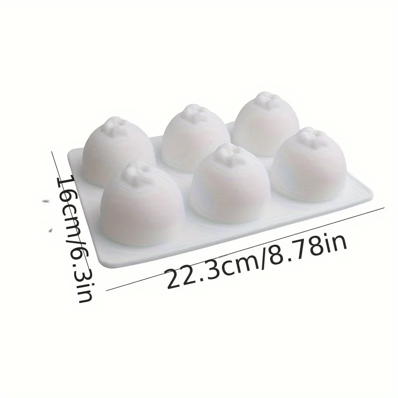 Silicone Baking Mold for Mousse & Chocolate - 3D Orange Design with Leaf Accents, Non-Stick Reusable Easy Release Dessert Mold