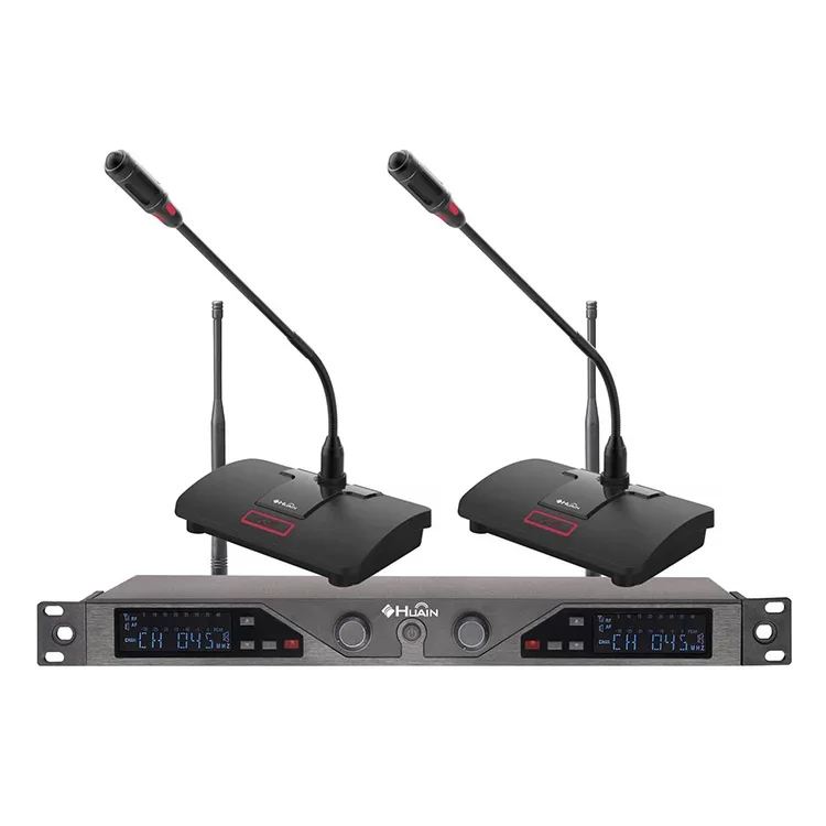 Microfone portátil sem fio com receptor, UHF, 2 UHF, Karaoke atacado