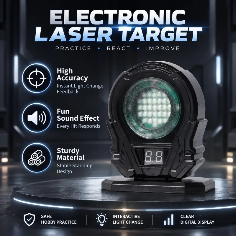 Digital Counting Game Target Sensing Receiver Sturdy Housing Indoor Hobby Practice Fitting